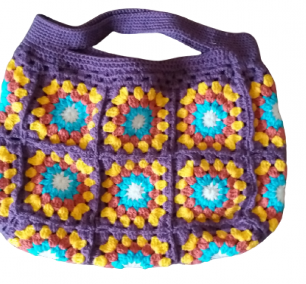 El Örgüsü Motifli Küçük Kadın Çanta