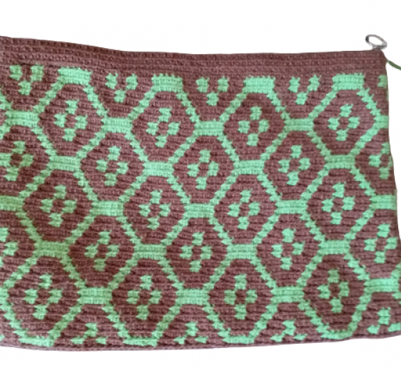 El Örgüsü Wayuu Clutch Çanta (32 CM X 22 CM)