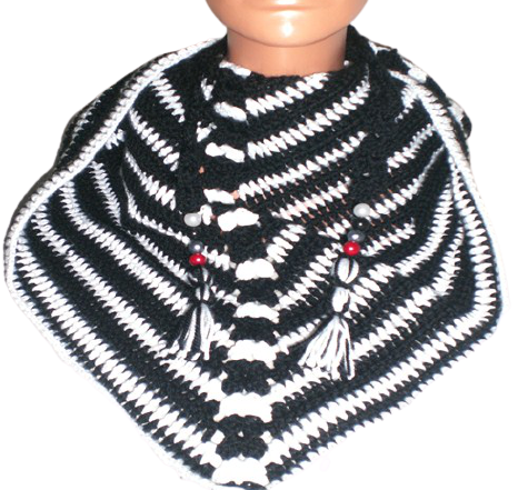 El Örgüsü Otantik Etnik Püskül & Boncuk Detaylı Boyunluk