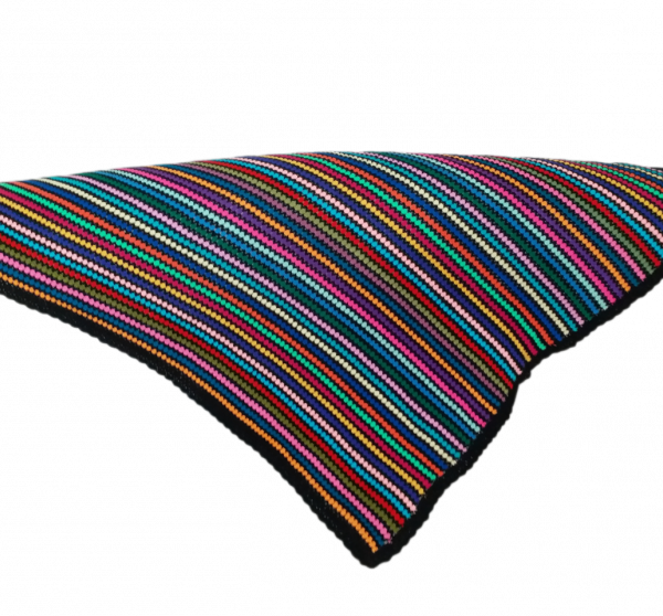 El Örgüsü Etnik Otantik Çizgi Renkli Çok Amaçlı Örtü