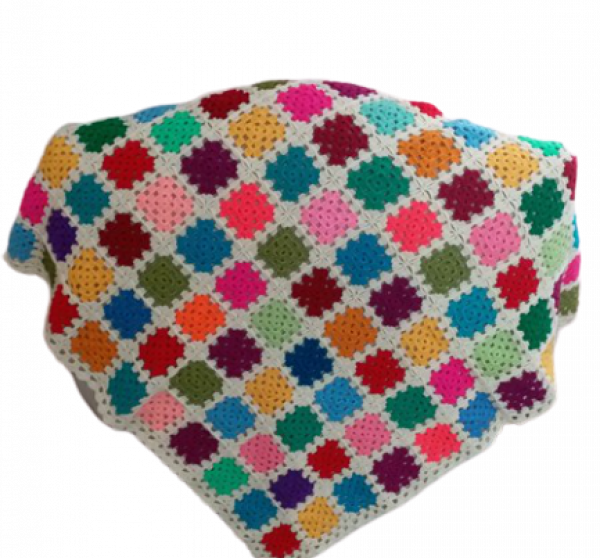 El Örgüsü Etnik Otantik Motifli Ekru Çok Amaçlı Örtü