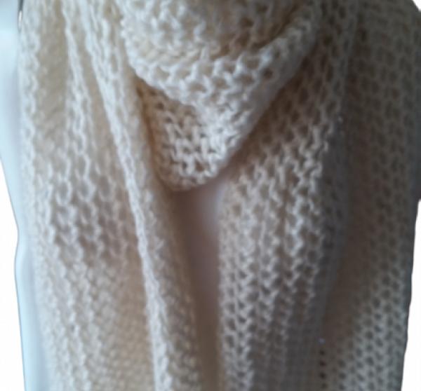 El Örgüsü Kadın Bej Uzun Şal & Boyunluk