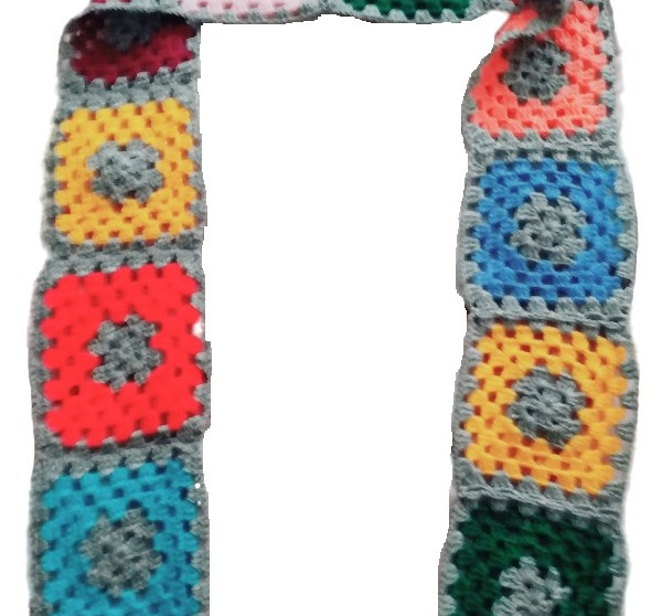 El Örgüsü Etnik Otantik Motifli Çok Renkli Atkı & Boyunluk