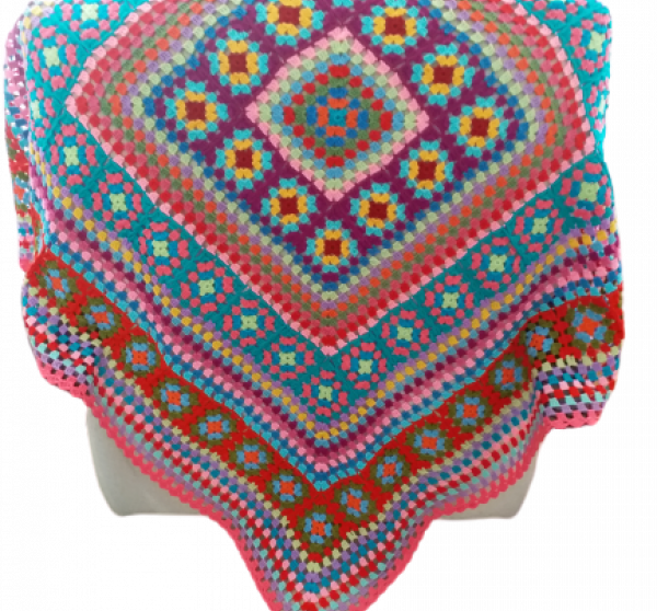 El Örgüsü Etnik Otantik Motifli Renkli Çok Amaçlı Örtü