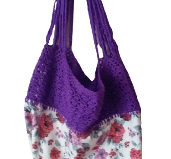 El Örgüsü Çok Amaçlı Mürdüm Heybe Çanta